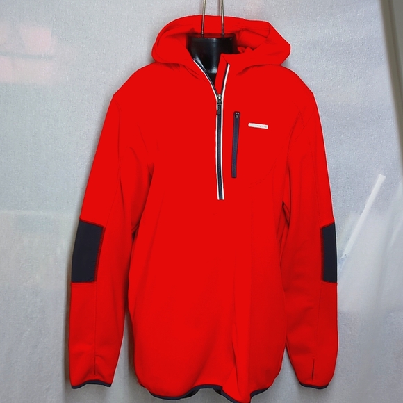 Avalanche 1/4 zip orange hooded waffle shirt - Picture 1 of 8